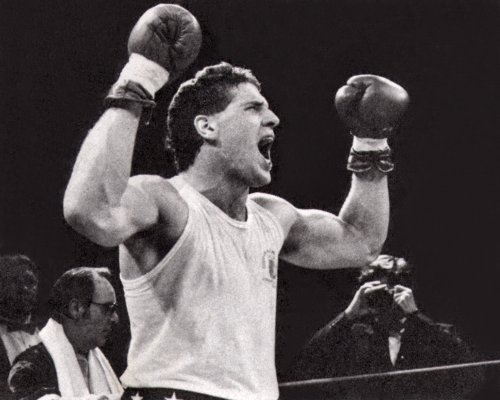 TEAM USA HEAVYWEIGHT PETER McNEELEY CELEBRATES WIN