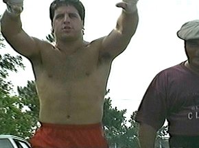 PETER McNEELEY WAVES TO SUPPORTERS