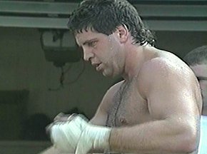 PETER McNEELEY WRAPS HAND BEFORE GLOVING UP