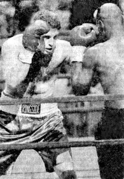 PETER McNEELEY CORNERS OPPONENT MICHAEL SAM