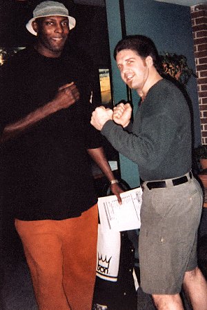 BOXERS HENRY AKINWANDE AND PETER McNEELEY