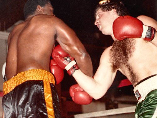 PETER McNEELEY POUNDS OPPONENT J.J. JACKSON IN HEAVYWEIGHT FIGHT