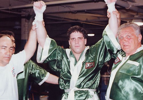 PETER McNEELEY CELEBRATES LATEST VICTORY WITH DAD