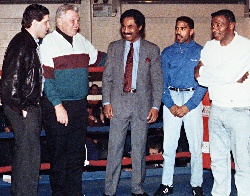 1994 - Peter McNeeley, Tom McNeeley, Skeeter McClure, unidentified boxer, and Floyd Patterson